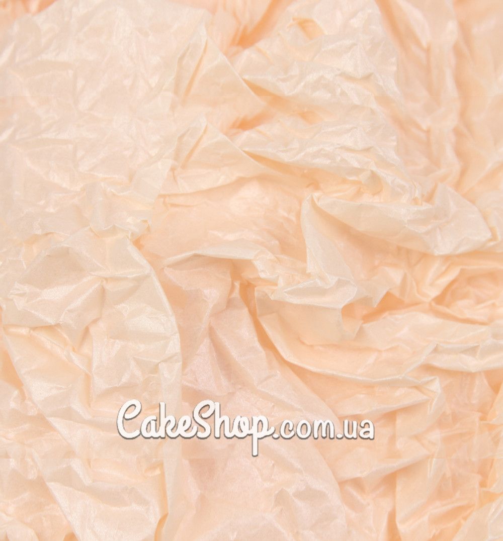 ⋗ Папір тішью Пастель з перламутром персиковий, 5 аркушів купити в Україні ➛ CakeShop.com.ua, фото