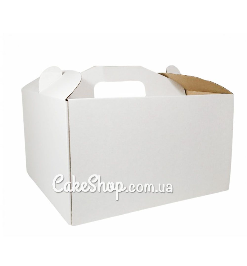 ⋗ Коробка для торта Біла, 35х35х20 см купити в Україні ➛ CakeShop.com.ua, фото