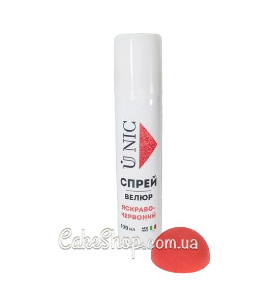 ⋗ Спрей-велюр U NIC Ярко-красный, 100 мл купить в Украине ➛ CakeShop.com.ua, фото