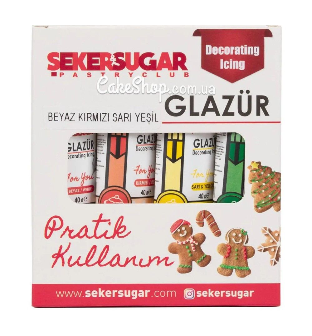 ⋗ Айсинг для пряников Sekersugar 2 (4 шт) купить в Украине ➛ CakeShop.com.ua, фото