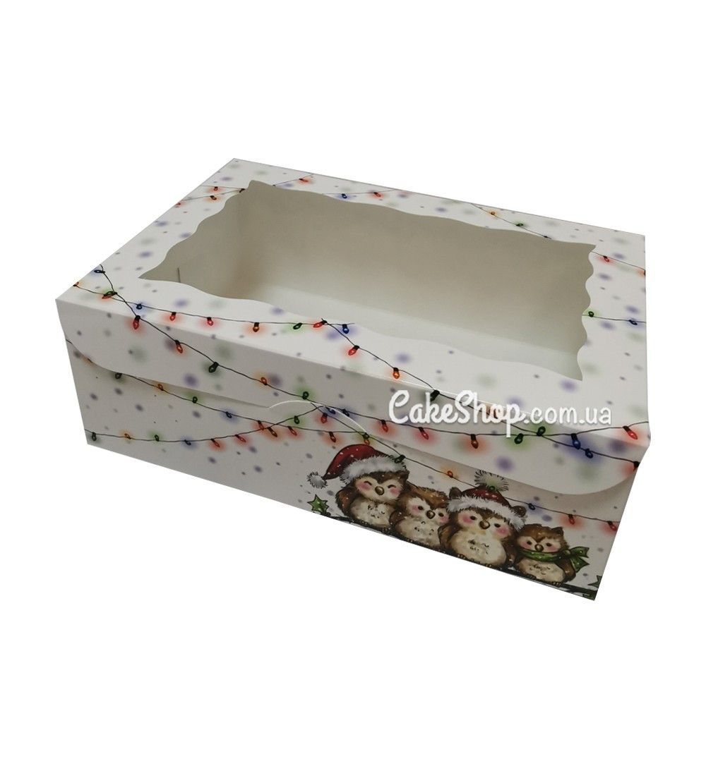 ⋗ Коробка на 6 кексов Совы, 25х17х9 см купить в Украине ➛ CakeShop.com.ua, фото