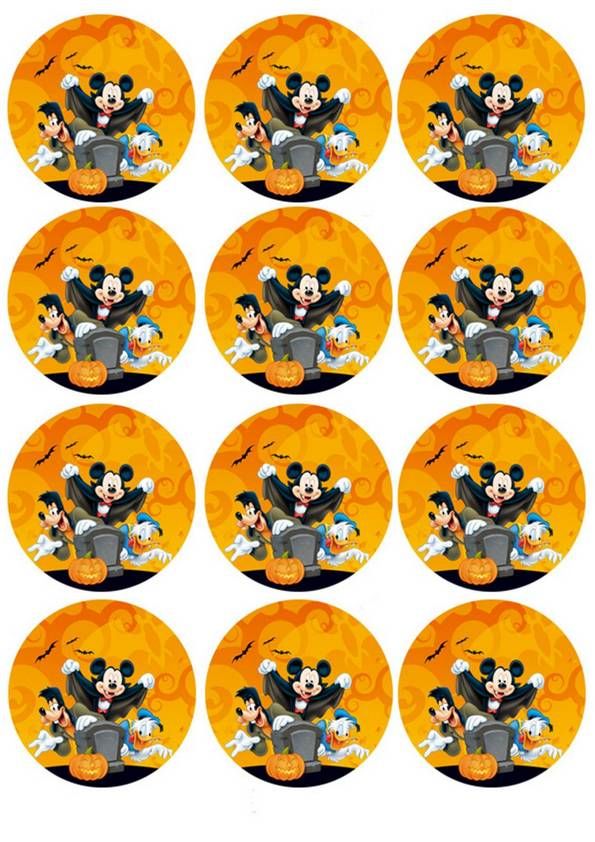 ⋗ Вафельна картинка для капкейків Хеллоуїн 3 купити в Україні ➛ CakeShop.com.ua, фото