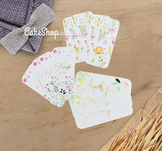 ⋗ Бірка паперова Thank you, 10 шт купити в Україні ➛ CakeShop.com.ua, фото