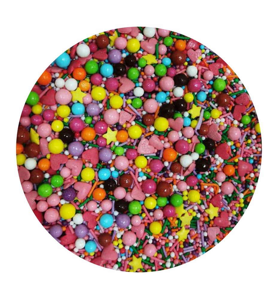 Посипка цукрова Глянцевий мікс з кульками #4, 50 г - фото
