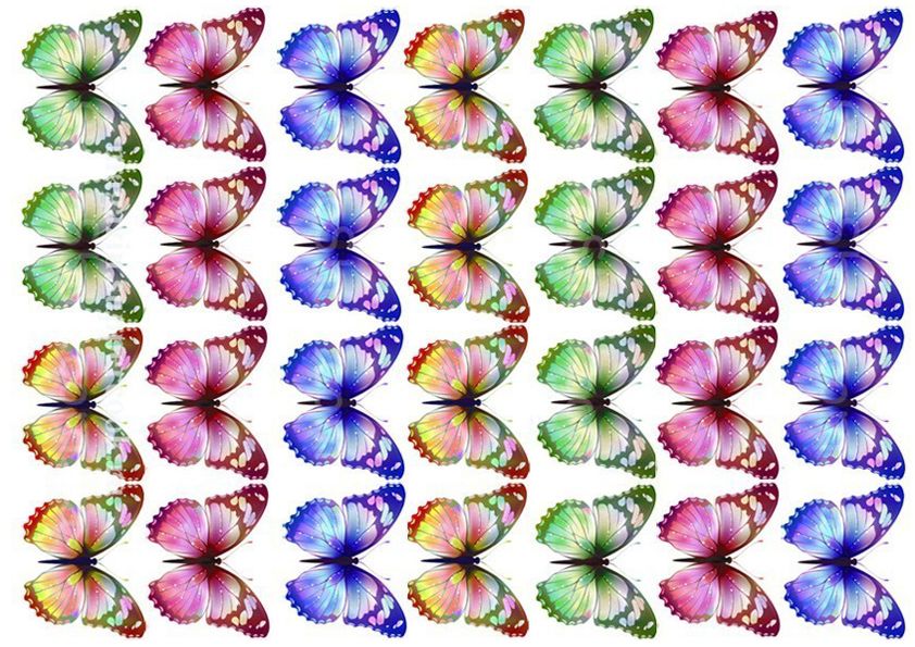 Вафельная картинка Бабочки 2 - фото