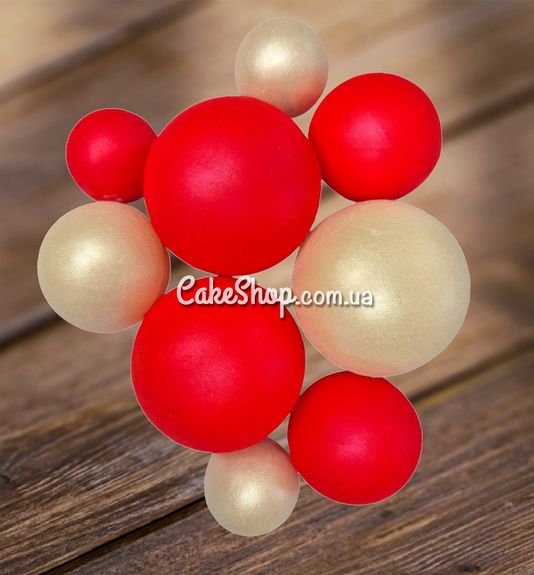 ⋗ Сфера шоколадная IR Белая жемчужина красный велюр купить в Украине ➛ CakeShop.com.ua, фото