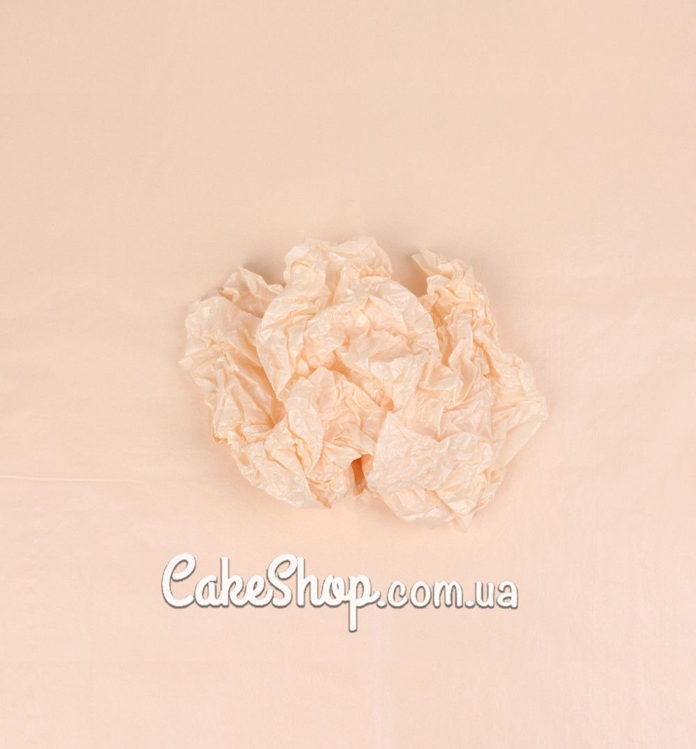 ⋗ Папір тішью Пастель з перламутром персиковий, 5 аркушів купити в Україні ➛ CakeShop.com.ua, фото