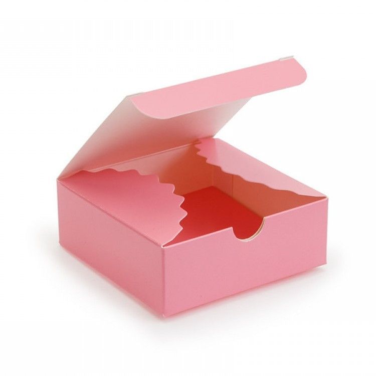 ⋗ Коробка міні-бокс Рожева, 8,3х8,3х3 см купити в Україні ➛ CakeShop.com.ua, фото
