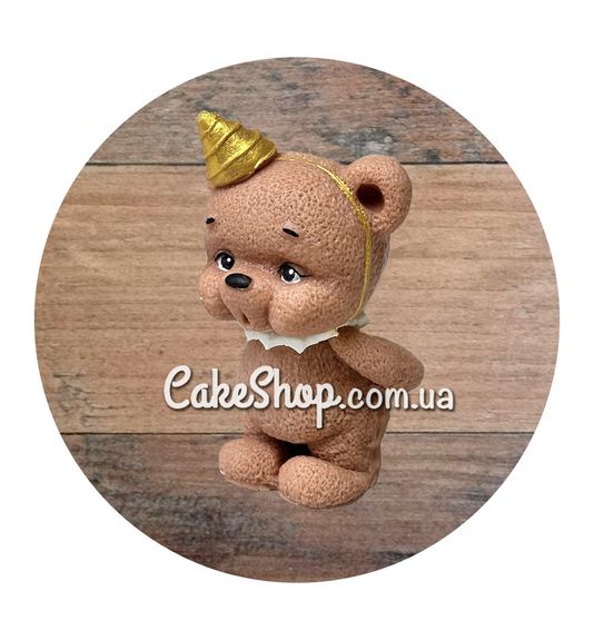 ⋗ Сахарные фигурки Мишка коричневый с воротничком ТМ Сладо купить в Украине ➛ CakeShop.com.ua, фото