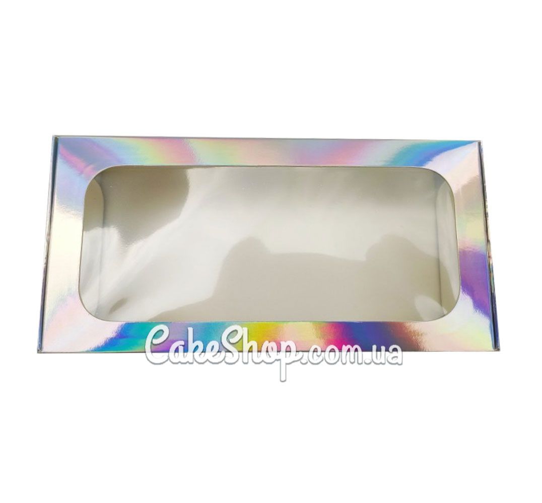 ⋗ Коробка на 12 макаронс з прозорим вікном Голограма, 20х10х5 см купити в Україні ➛ CakeShop.com.ua, фото