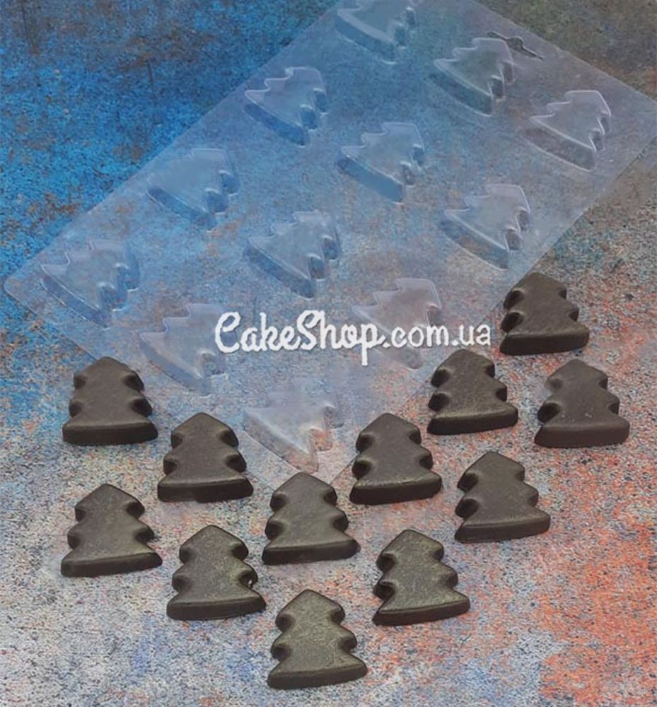 Пластиковая форма для шоколада Елочки мини - фото