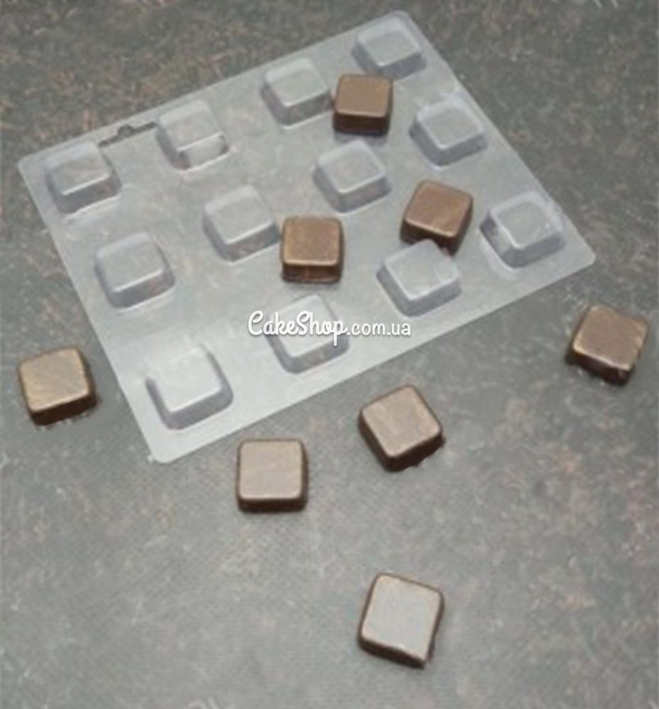 Пластикова форма для шоколаду Кубики маленькі - фото