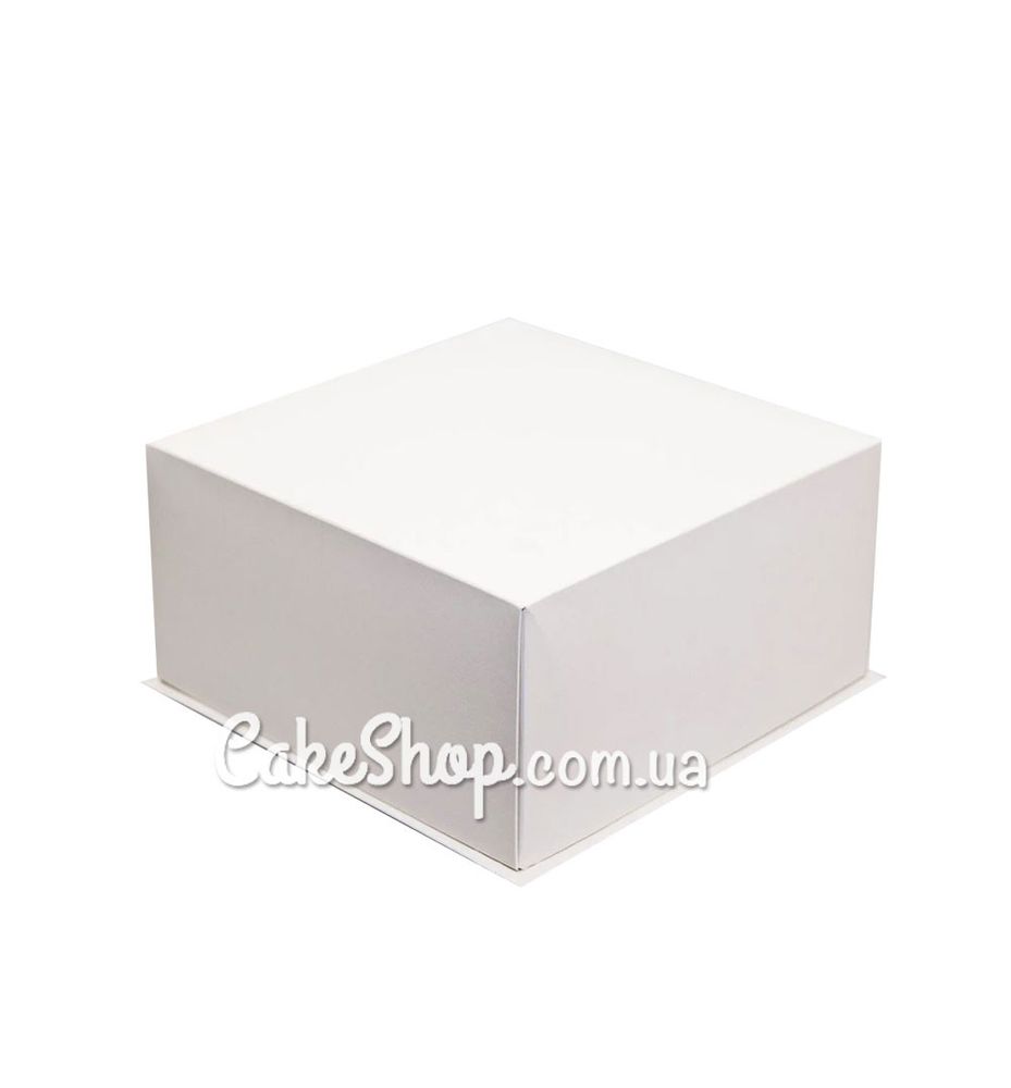 Коробка для торта подарункова Біла, 21х21х11 см - фото