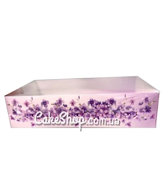 ⋗ Коробка з прозорою кришкою Барвінок, 25х14х6 см купити в Україні ➛ CakeShop.com.ua, фото