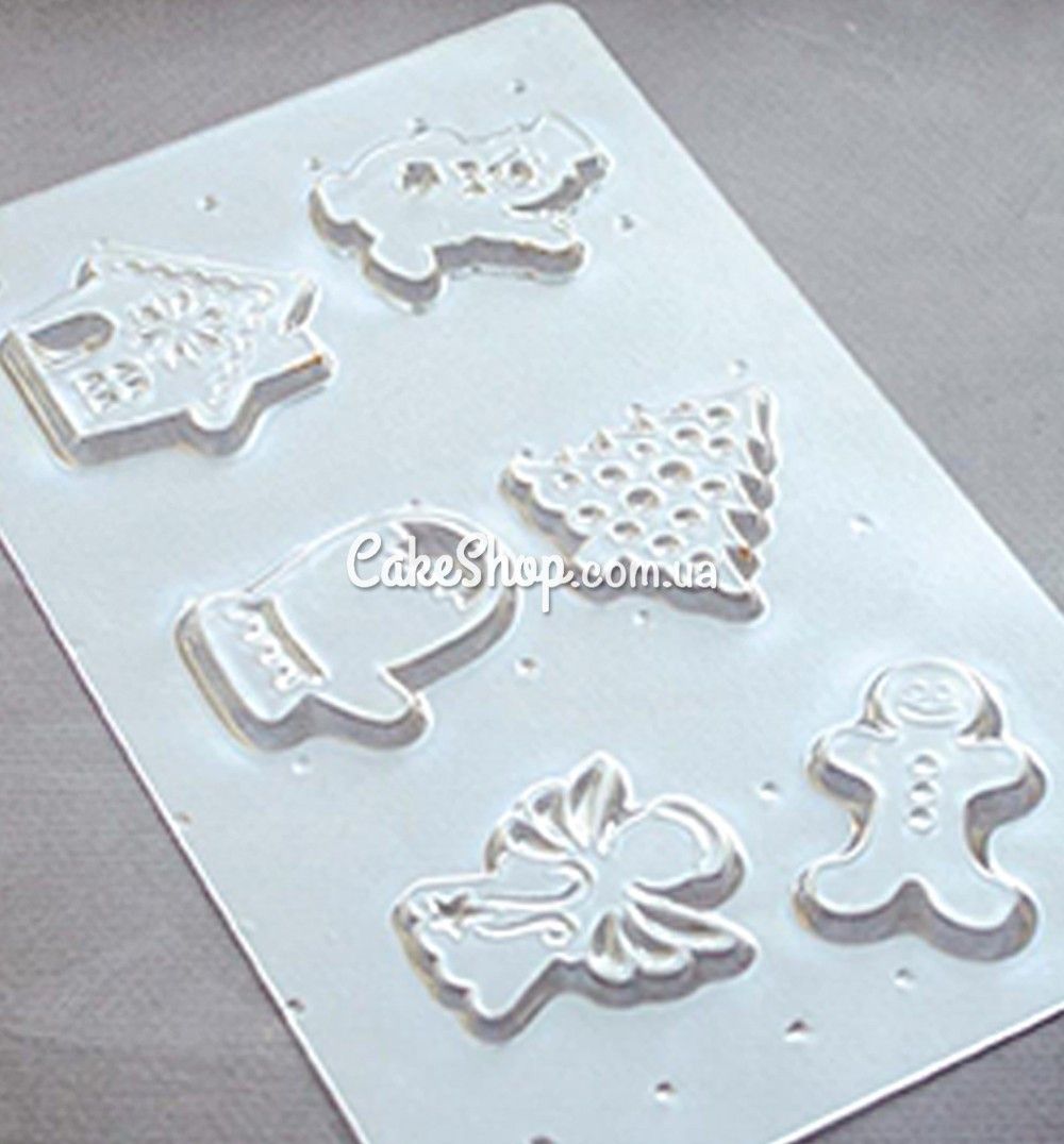 ⋗ Пластиковая форма для шоколада Новогодний набор 4 купить в Украине ➛ CakeShop.com.ua, фото