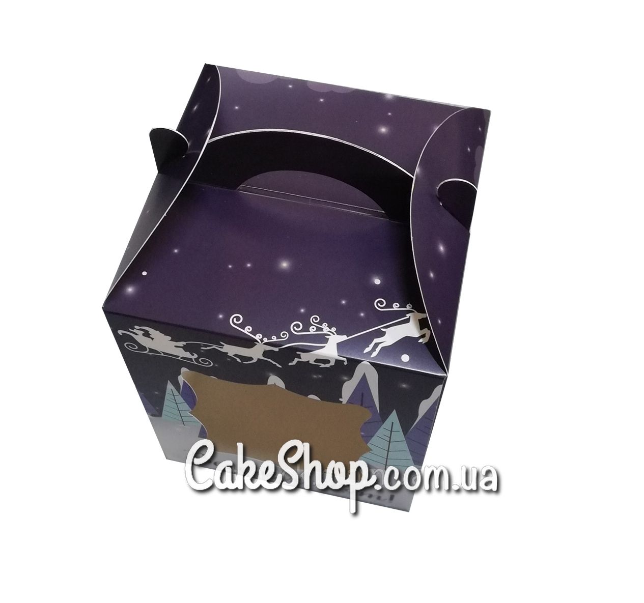 ⋗ Коробка для пряничного домика Новогодняя, 17х17х21 см купить в Украине ➛ CakeShop.com.ua, фото