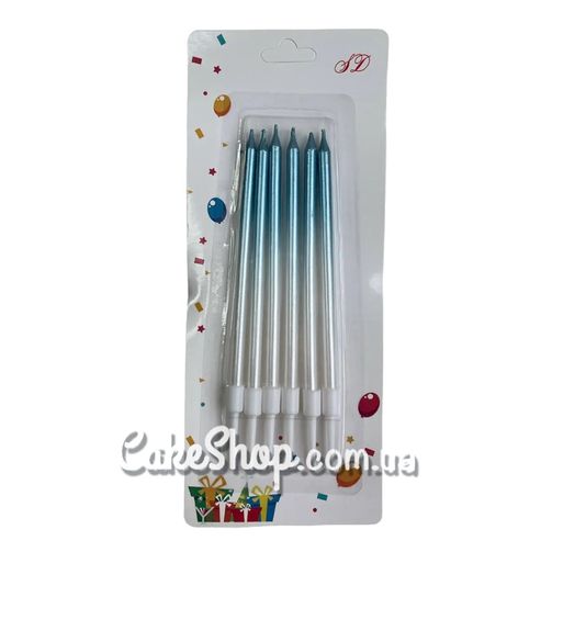 ⋗ Свічки тортові Омбре голубі купити в Україні ➛ CakeShop.com.ua, фото
