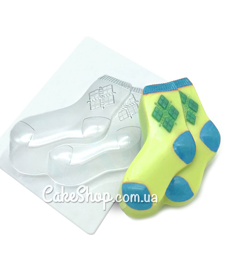 Пластикова форма для шоколаду Чоловічі шкарпетки - фото