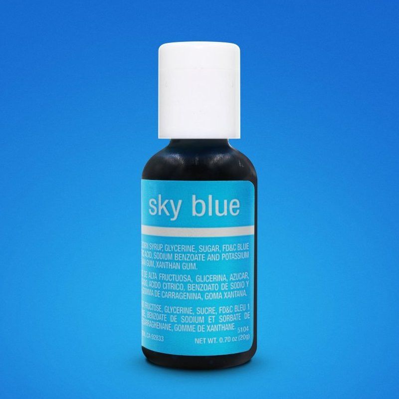 ⋗ Гелевый краситель Chefmaster Liqua-Gel Sky Blue (Голубой) купить в Украине ➛ CakeShop.com.ua, фото