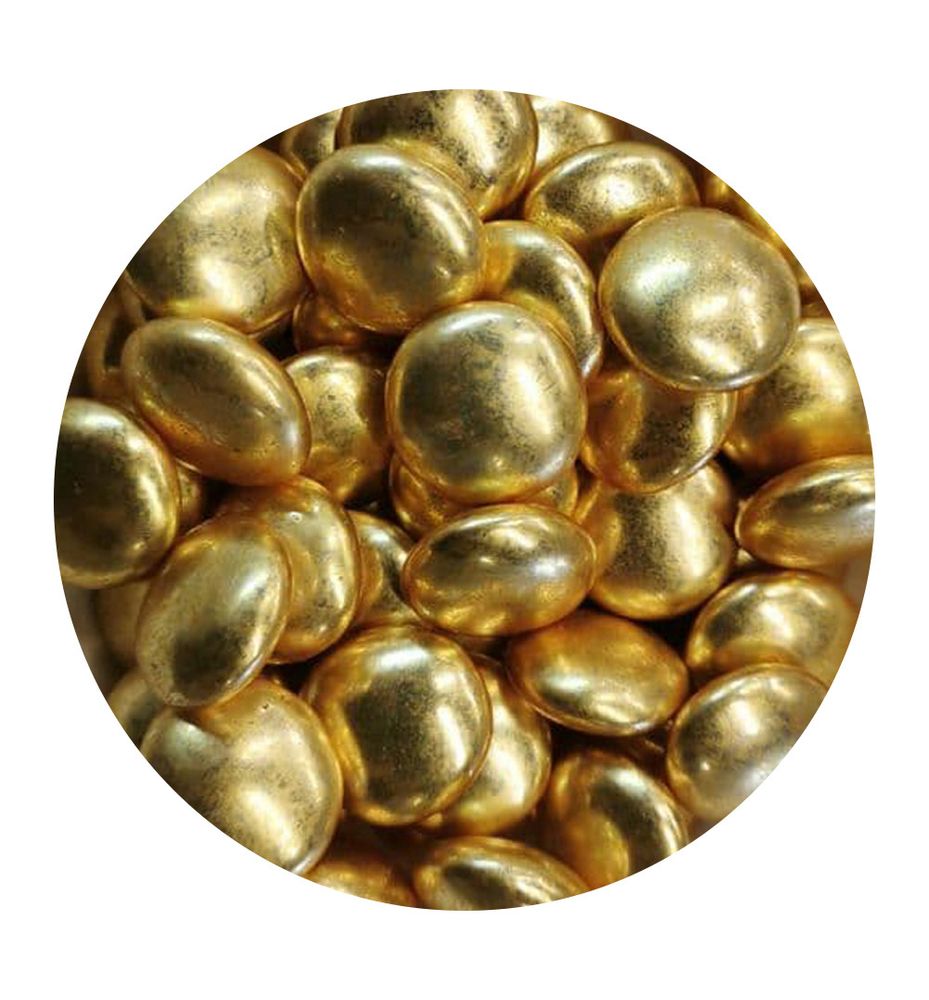 Декор шоколадный Монетки золотые - фото