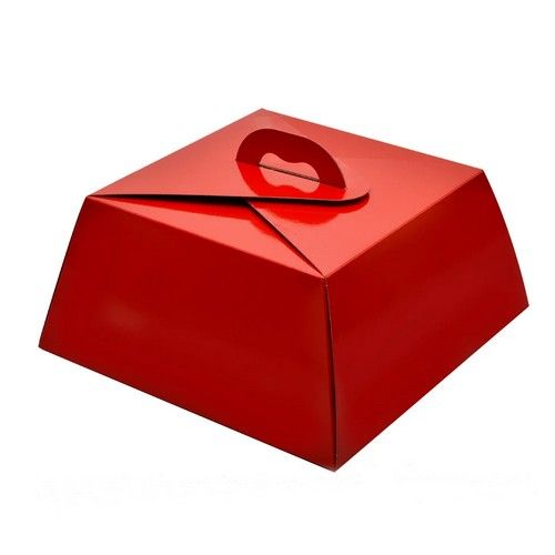 ⋗ Коробка для торта Червона 30х30х14 см купити в Україні ➛ CakeShop.com.ua, фото