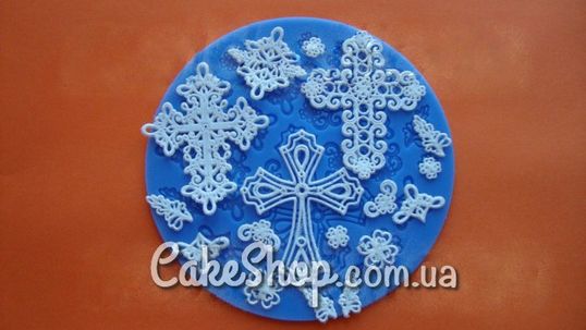 ⋗ Силіконовий килимок для айсінгу Ажурні хрестики купити в Україні ➛ CakeShop.com.ua, фото
