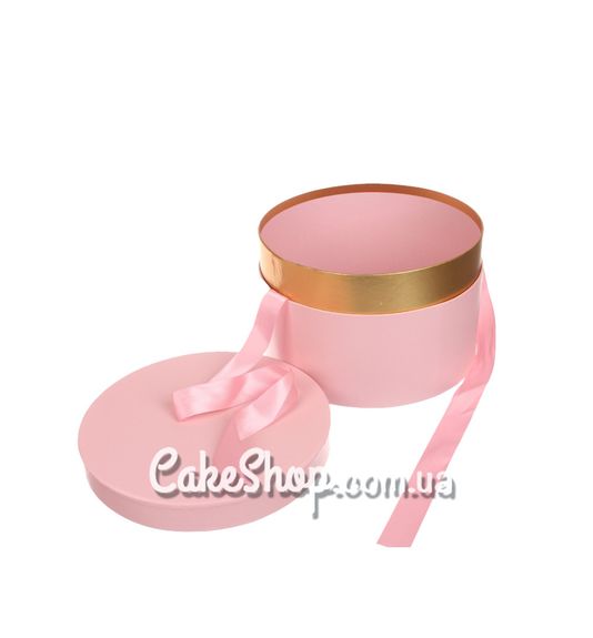 ⋗ Коробка подарункова з бантом Рожева, 25 см купити в Україні ➛ CakeShop.com.ua, фото