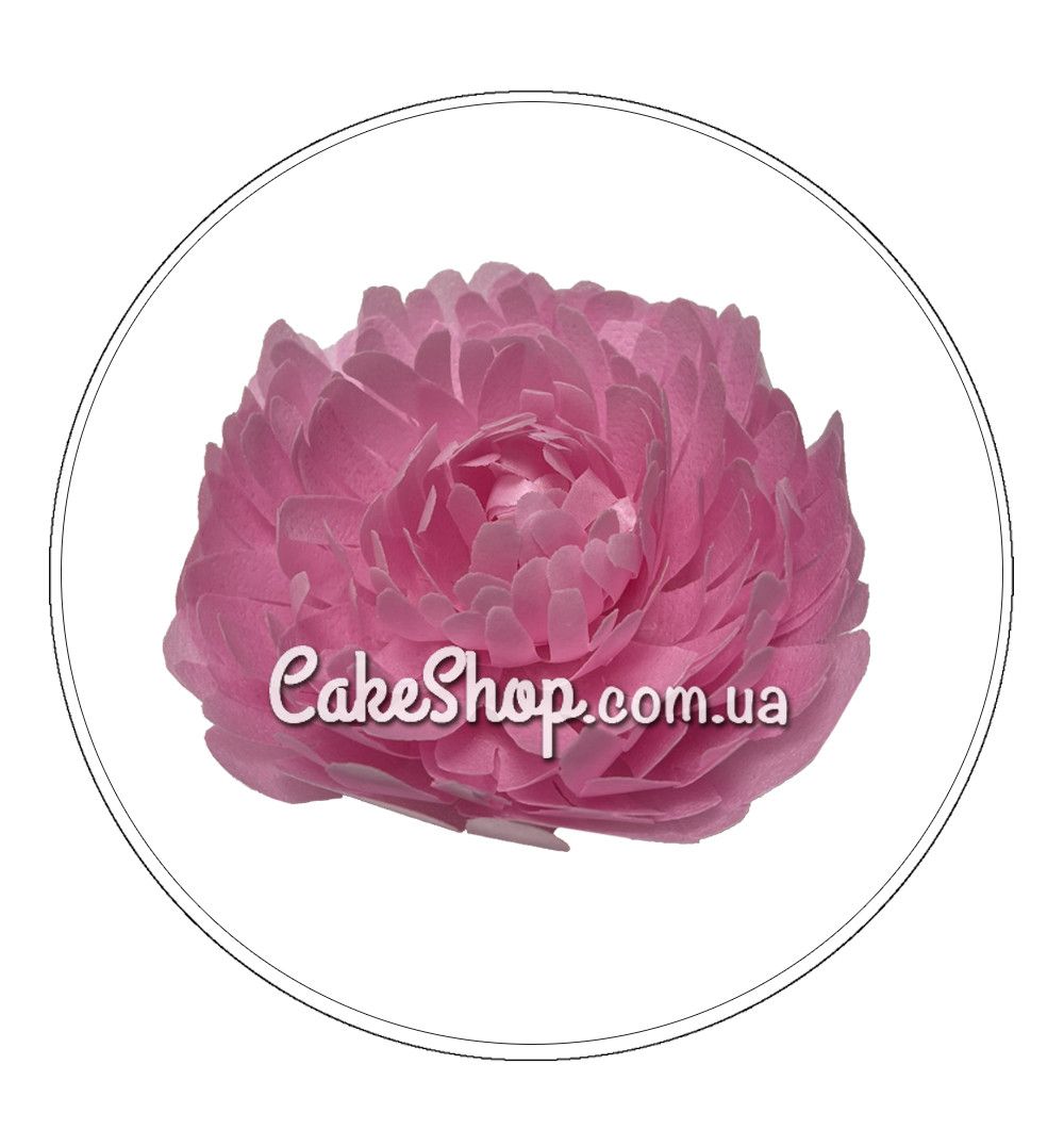 ⋗ Вафельный цветок Пион Розовый большой ТМ ДомК купить в Украине ➛ CakeShop.com.ua, фото