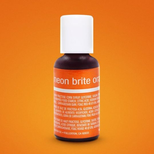⋗ Гелевый краситель Chefmaster Liqua-Gel Neon Brite Orange (Неоновый оранжевый) купить в Украине ➛ CakeShop.com.ua, фото