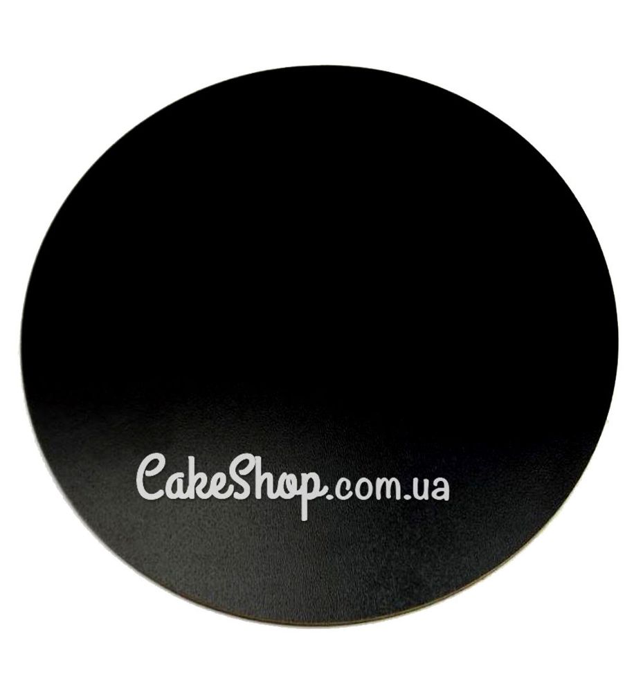 Подложка под торт круглая D 30 см Черная матовая - фото