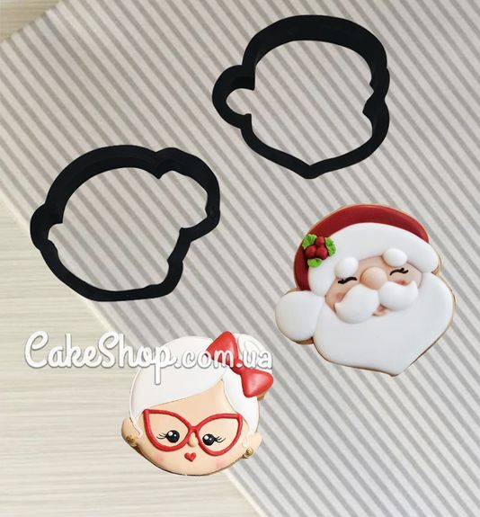 ⋗ Вирубка пластикова Містер і Місіс Клаус купити в Україні ➛ CakeShop.com.ua, фото