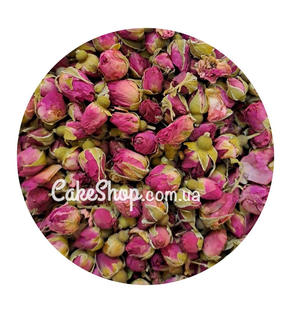 ⋗ Бутон чайной розы сушеный бордовый, 15г купить в Украине ➛ CakeShop.com.ua, фото
