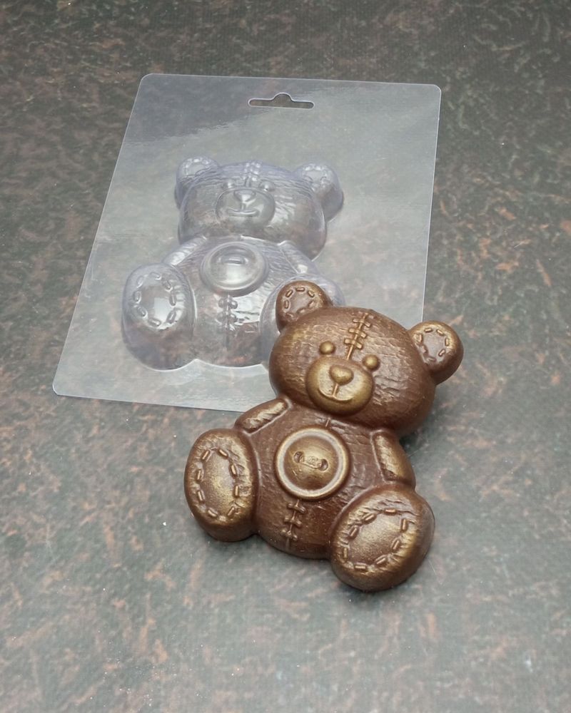 Пластикова форма для шоколаду Плюшевий ведмідь - фото