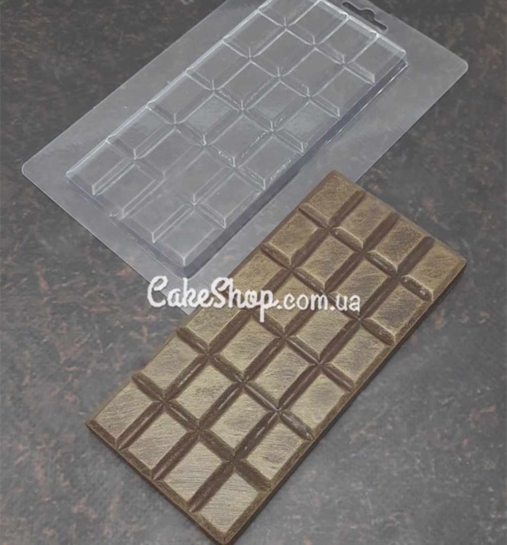 ⋗ Пластикова форма для шоколаду плитка Класика купити в Україні ➛ CakeShop.com.ua, фото