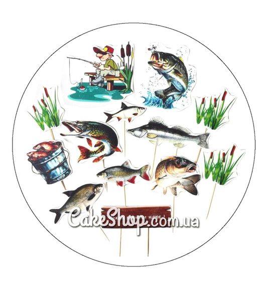 ⋗ Цукрові фігурки топери MAXI Для рибака ТМ ДімК купити в Україні ➛ CakeShop.com.ua, фото