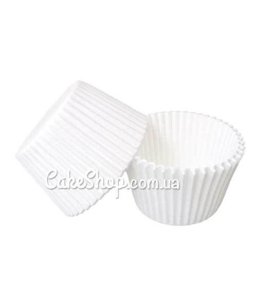 ⋗ Бумажные формы для кексов 4,5х3,5 Белые, 500 шт купить в Украине ➛ CakeShop.com.ua, фото