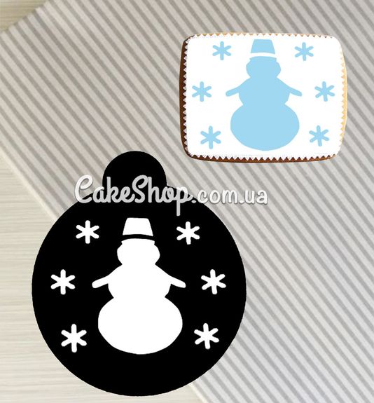 ⋗ Трафарет Снеговик 3 купить в Украине ➛ CakeShop.com.ua, фото