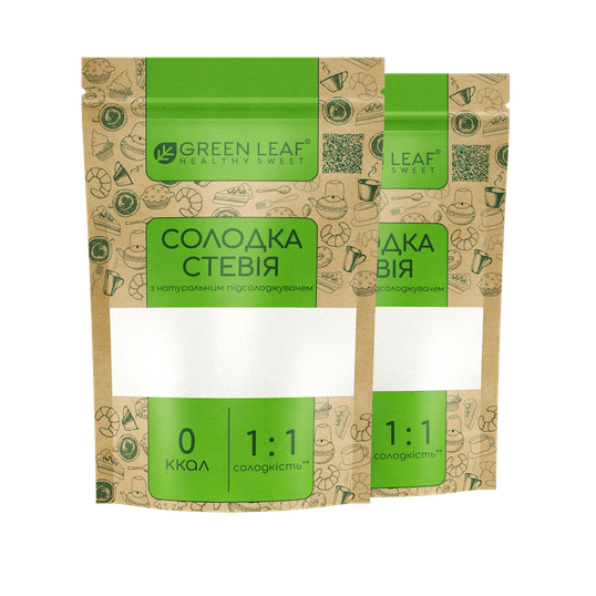 ⋗ Солодка Стевія Green Leaf (1:1) 300г купити в Україні ➛ CakeShop.com.ua, фото
