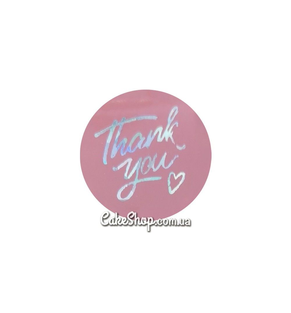 ⋗ Наліпка Thank you 2,5 см, 10 шт купити в Україні ➛ CakeShop.com.ua, фото