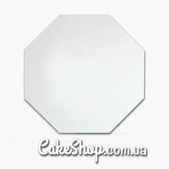 Подложка для торта из ДВП восьмиугольная Белая 30 см - фото