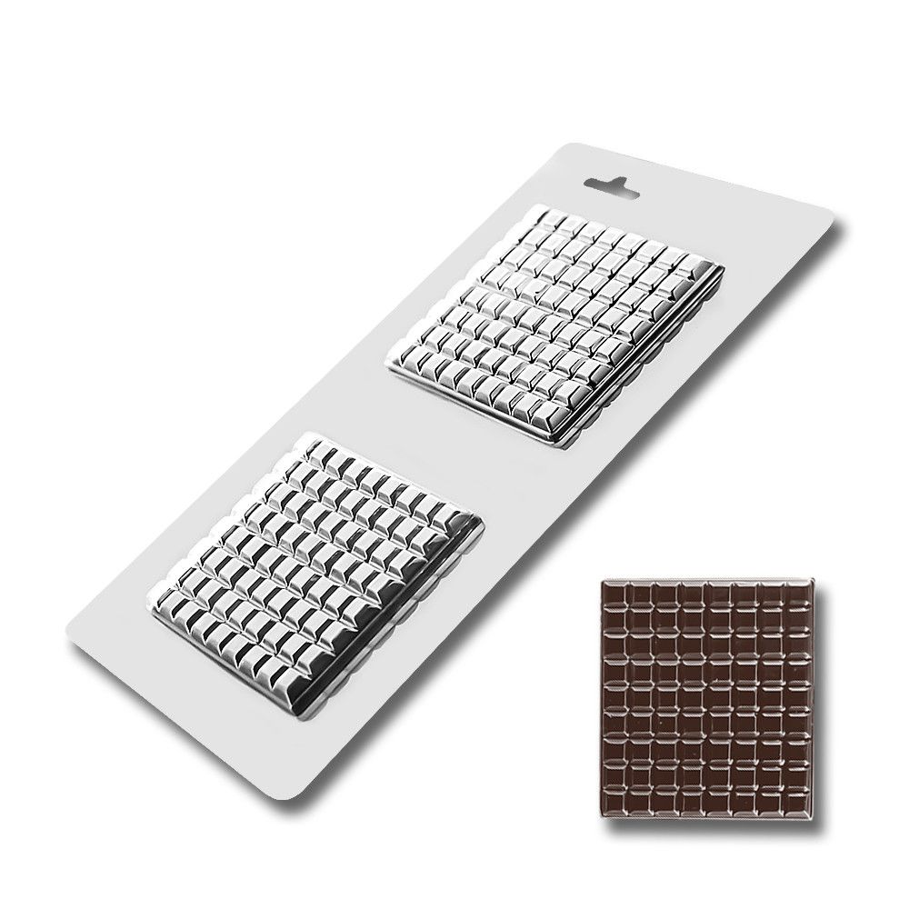 ⋗ Пластиковая форма для шоколада Шоколадка мини 8*7,2 купить в Украине ➛ CakeShop.com.ua, фото