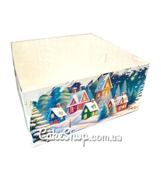 ⋗ Коробка на 4 кекса с прозрачной крышкой Дома, 16х16х8 см купить в Украине ➛ CakeShop.com.ua, фото