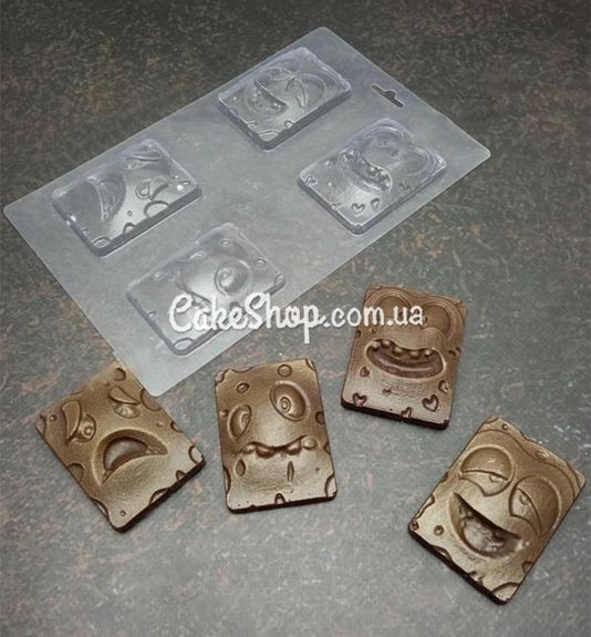 ⋗ Пластикова форма для шоколаду Спанч Боб (Губка Боб) купити в Україні ➛ CakeShop.com.ua, фото