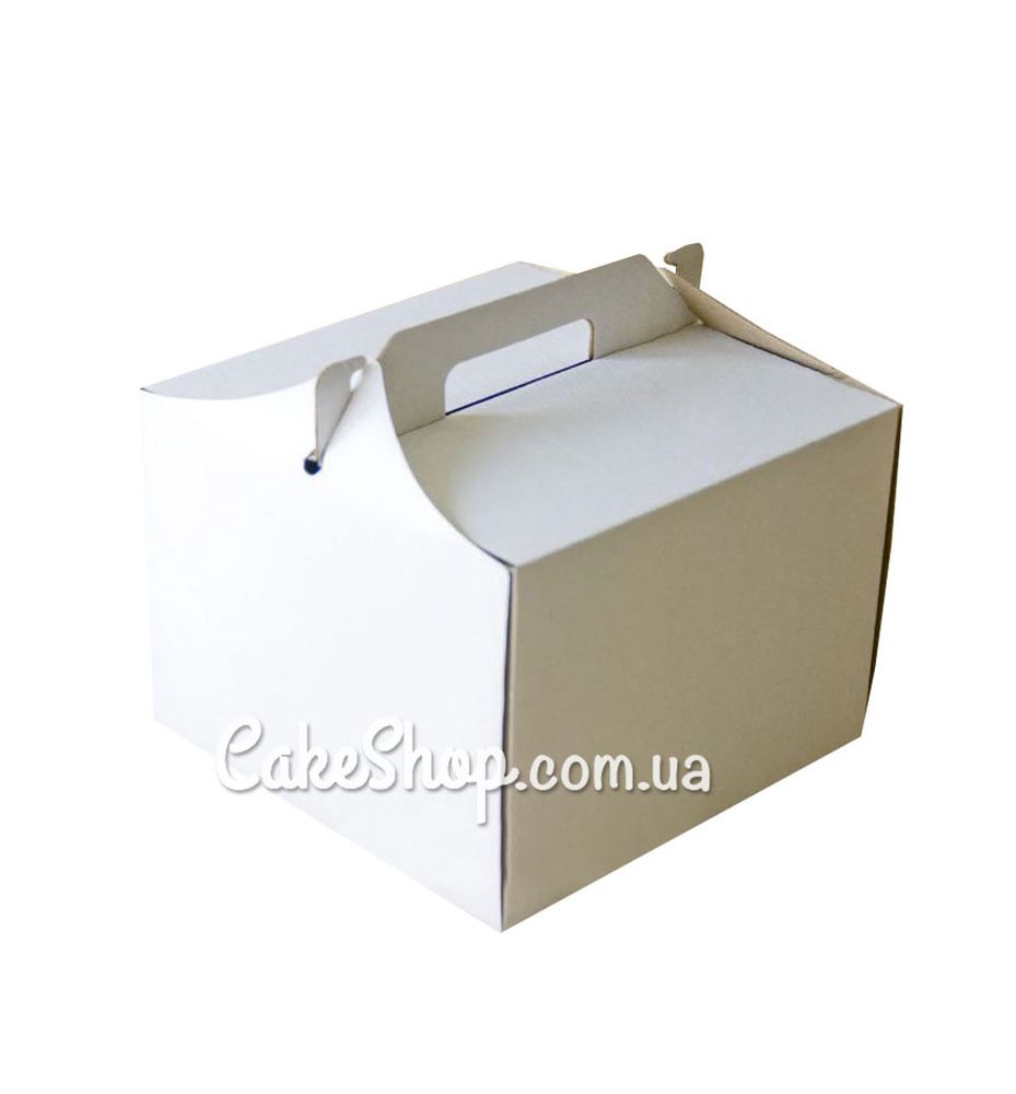 Коробка для торта Біла, 25х25х18см - фото