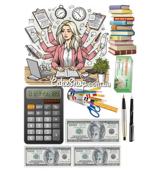 ⋗ Вафельная картинка С Днем Бухгалтера 1 купить в Украине ➛ CakeShop.com.ua, фото