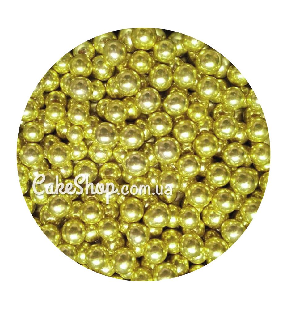 Посипка Кульки Золоті 7 мм, 50 г - фото