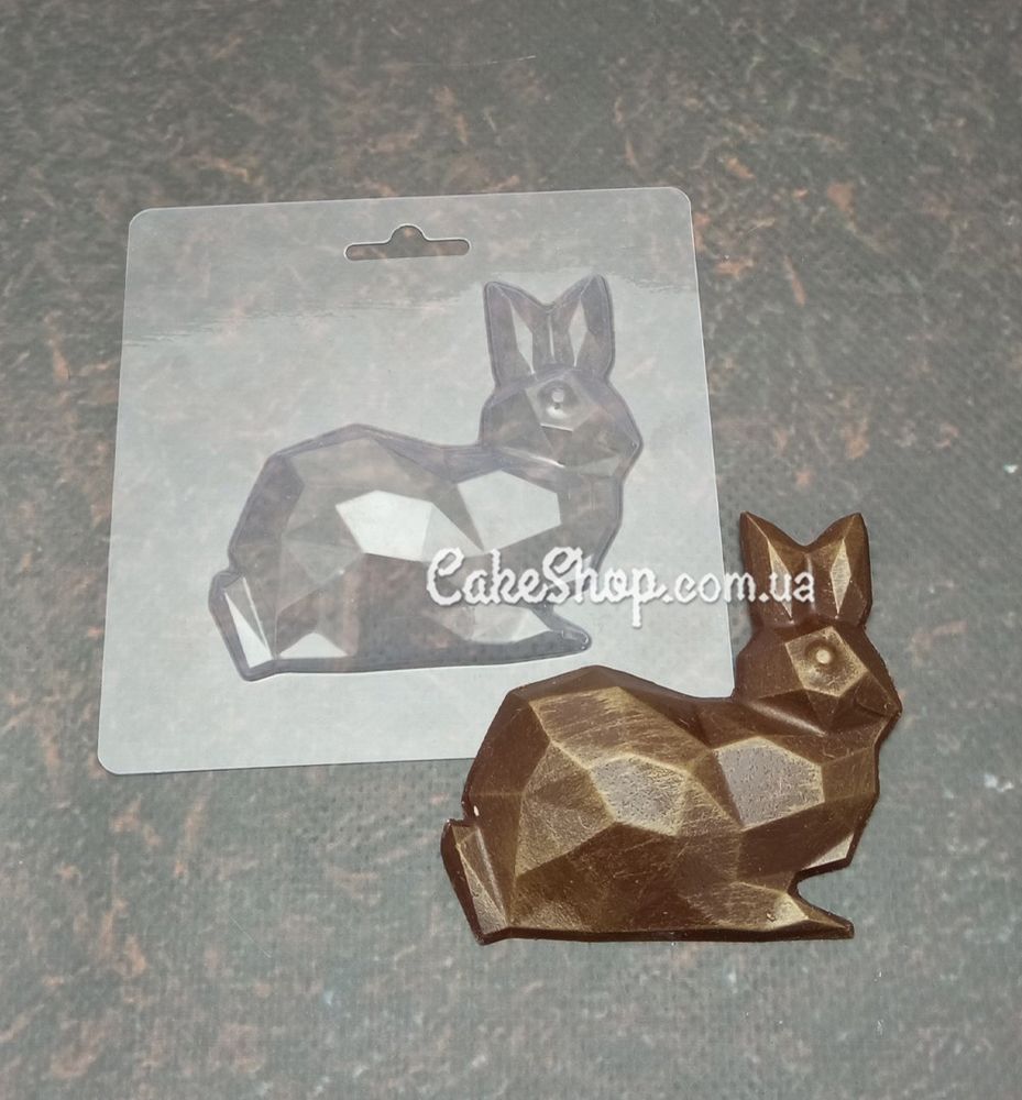 Пластиковая форма для шоколада Заяц бриллиантовый - фото