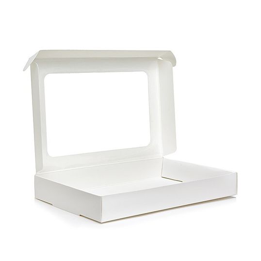 ⋗ Коробка для пряників з вікном Біла, 15х22х3 см купити в Україні ➛ CakeShop.com.ua, фото