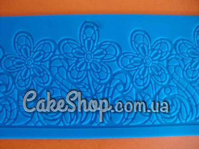 ⋗ Силиконовый коврик для айсинга Цветы полоса купить в Украине ➛ CakeShop.com.ua, фото