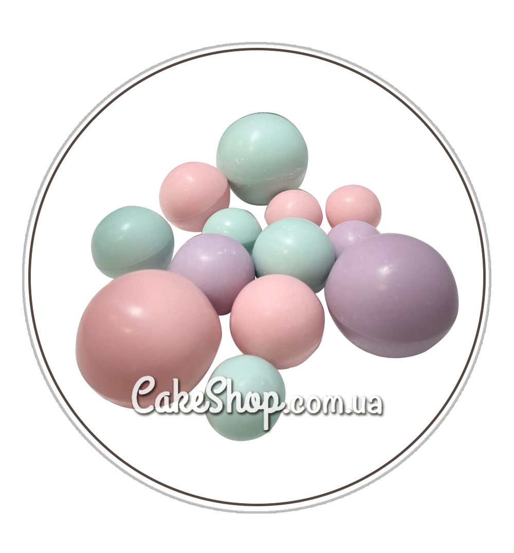 ⋗ Сфера шоколадна ДімК Блакитна-бузкова-рожева купити в Україні ➛ CakeShop.com.ua, фото